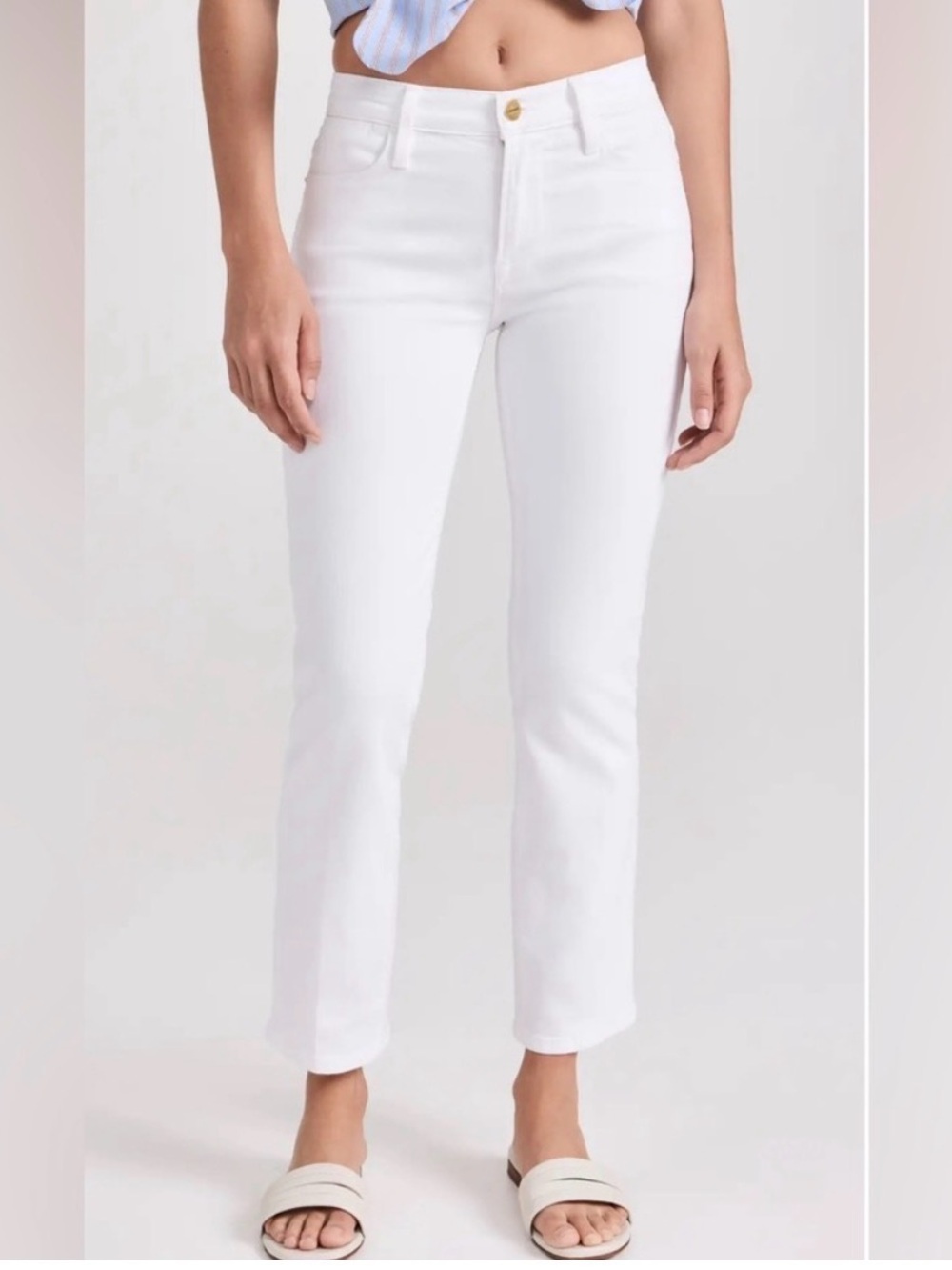 FRAME Le‎ Garçon White Blanc Jeans Size 25